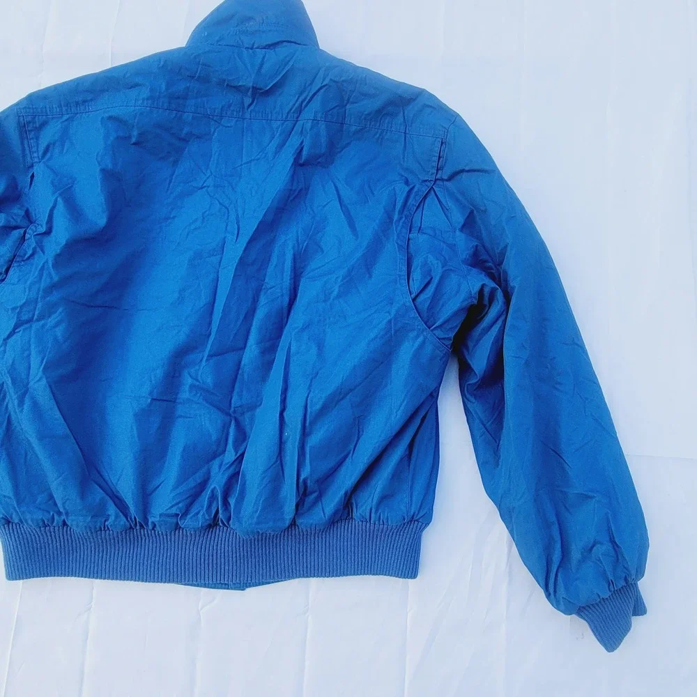 Members Only Vintage Bomber Jacket Mens Size 44 Blue Windbreaker Racer Coat J89